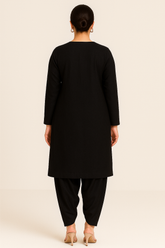 Slub Khaddar 2PC Black